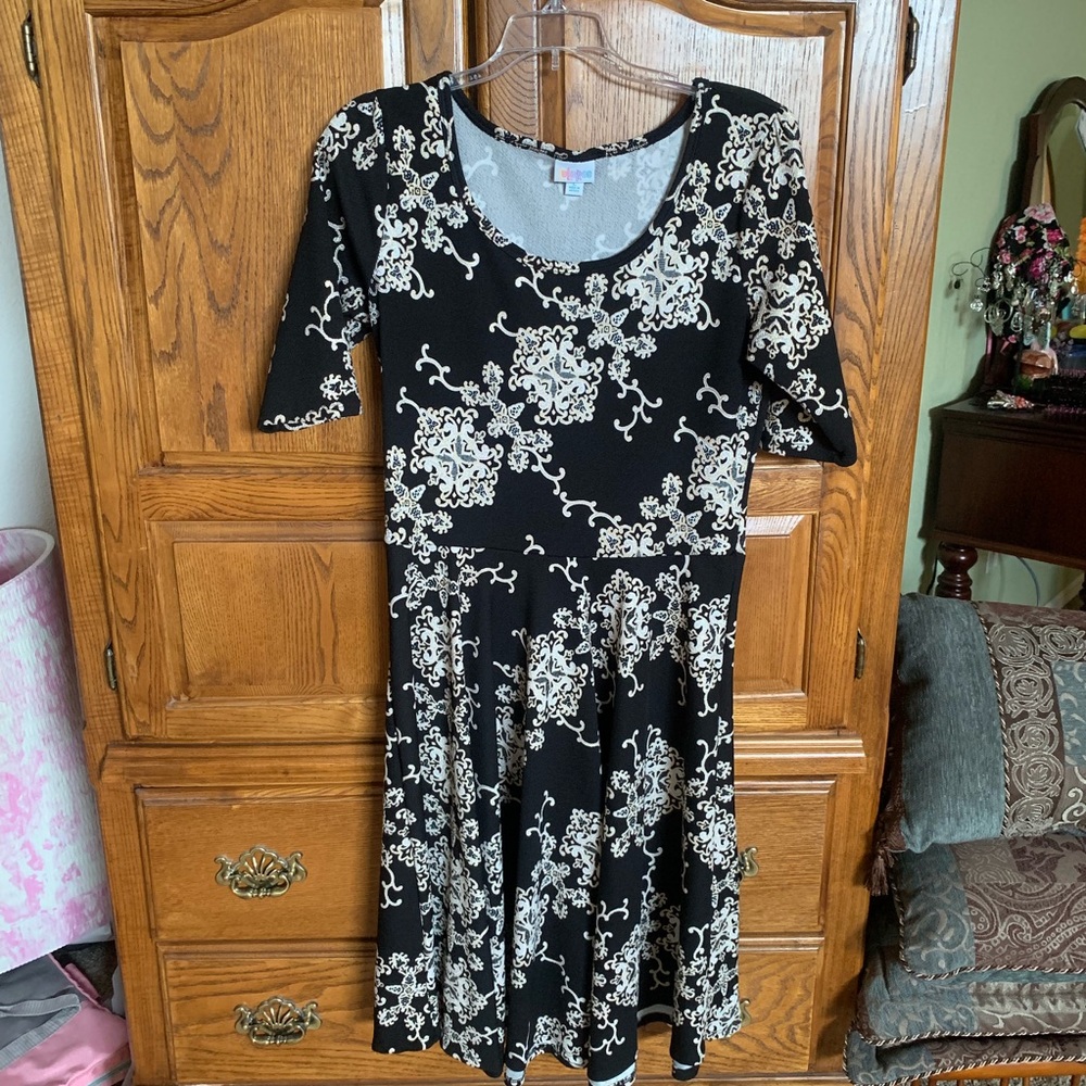 LuLaRoe Elegant Nicole Fit and Flare Dress